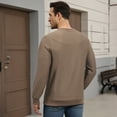 thumbnail image 3 of FEDTOSING Mens Waffle Henley Shirts Long Sleeve Fall Comfy T-Shirts Button Down V Neck Casual Pullover, 3 of 7