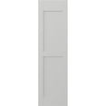 thumbnail image 5 of 12"W x 76"H Americraft Two Equal Flat Panel Exterior Real Wood Shutters (Per Pair), Hailstorm Gray, 5 of 10