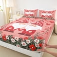 thumbnail image 3 of Homewish Happy Valentine'S Day Bed Sheets,Kawaii Cartoon Gnome King Sheets,Cute Colorful Flower Sheet Set For Gtirls Teens,Super Cozy Room Decor,4-Piece, 3 of 7