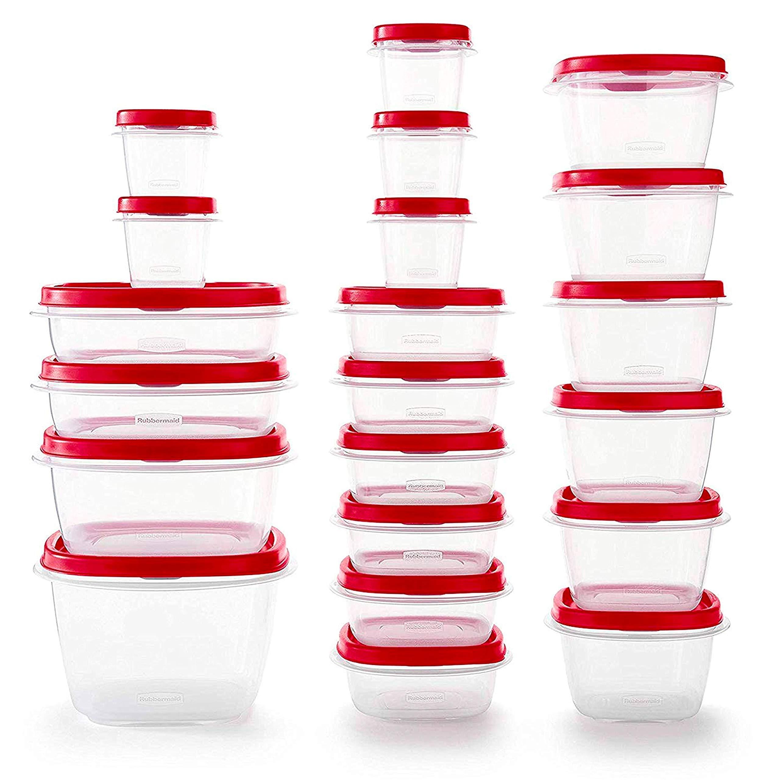18-Piece Set... Racer Red Rubbermaid Easy Find Lids Food Storage Containers 