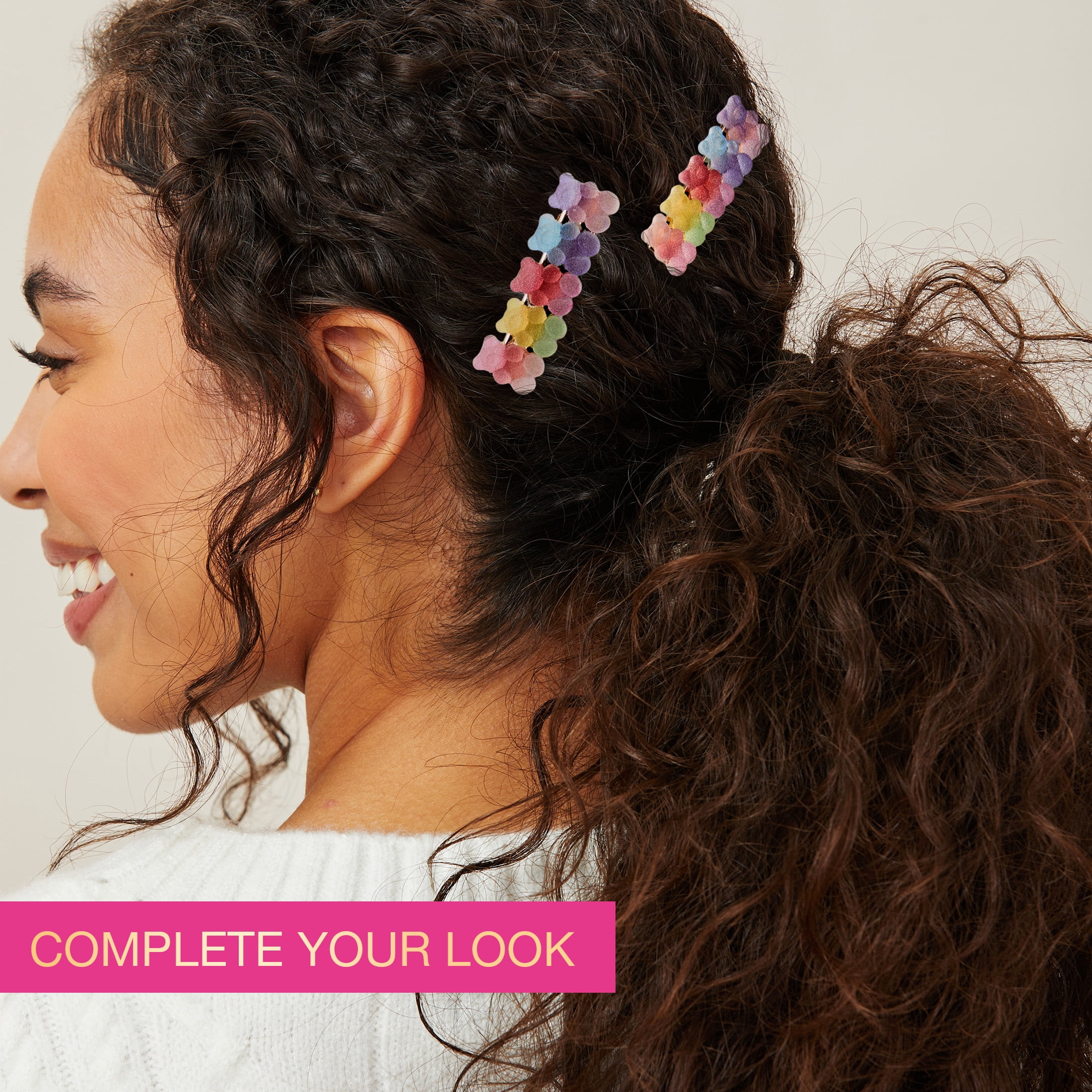 Scunci by Conair Gummy Bear Salon Clips, All Hair Types, 2 Count