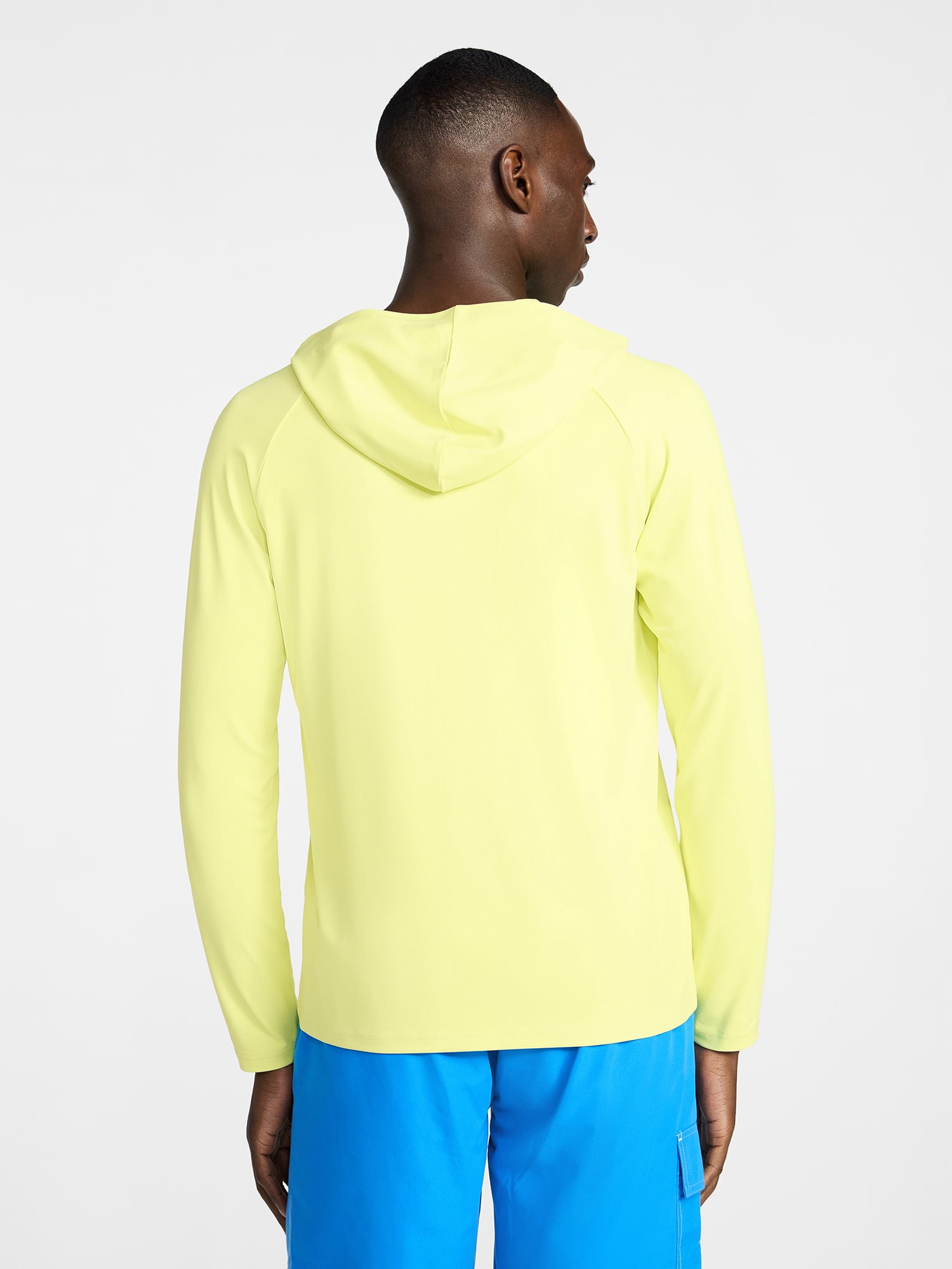 George Men's and Big Men's Hooded Sun Shirt with Long Sleeves, UPF 50+, Sizes S-3XL