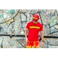 thumbnail image 5 of Wrestler Hogan Adult Mens T-Shirt Tee Halloween Costume Cosplay, 5 of 7