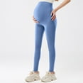 thumbnail image 4 of Zylanna Yoga Maternity Leggings 2PC, Soft Daily Wear Highly&nbsp;Elastic Pants Pregnancy Casual Pants Blue, 4 of 6