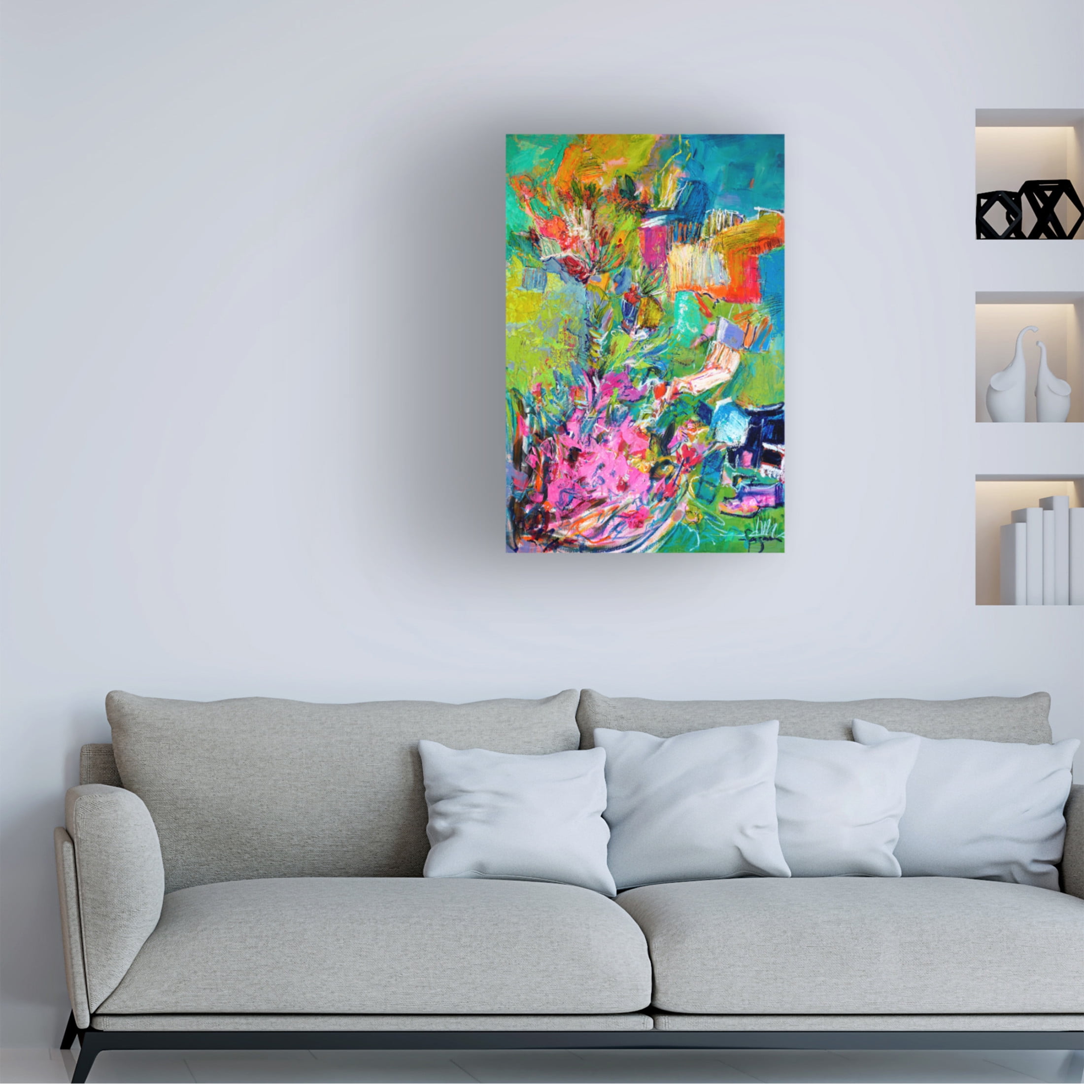 Canvas Wall Art - Dorothy Fagan 'Knee Deep Ii' Wall Art for Living Room, Bedroom, or Office D?cor by Trademark Fine Art - 30 x 47 Inches