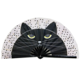 thumbnail image 1 of Craft Fan Bamboo Nylon-Cloth Folding Hand Fan Dance Fan Cat pattern, 1 of 2