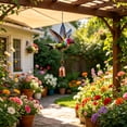 thumbnail image 6 of Stained Hummingbird Metal Wind Chime Suncatcher Hanging Ornament Weatherproof Iron Bell Decor for Garden Patio Balcony Window Housewarming Mother’s Day Gift 1 Pack, 6 of 6