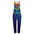 thumbnail image 3 of Styesk Pantalons pour Femmes Combinaisons Sans Manches Amples en Lin Jambes Larges, 3 of 4