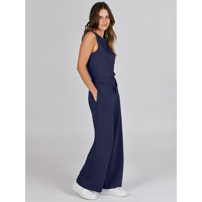Womens Jumpsuits Casual Dressy Rompers One Piece Wide Leg Pant Suit Summer Comfy Jumper Travel Outfits Walmart