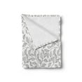 thumbnail image 2 of Leaves Soft Flannel Fleece Blanket, Hand Drawn Style Simple Minimalist Floral Pattern Rustic Country Life Inspiration, Cozy Plush for Indoor and Outdoor Use, 60" x 80", Black White, by Ambesonne, 2 of 5