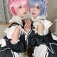 thumbnail image 5 of Anime Ram Rem disfraz de sirvienta Lolita Cosplay Vestido Re:zero Kara Hajimeru Isekai Seikatsu disfraces de Halloween para mujeres Vestido Loli, 5 of 5