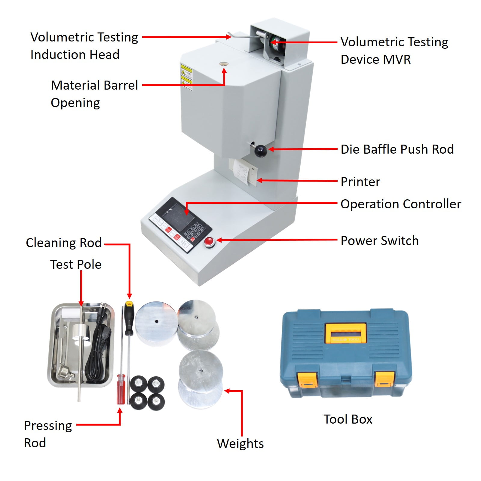 Automatic Melt Index Instrument Melting Flow Index Testing Machine MFR Test Machine