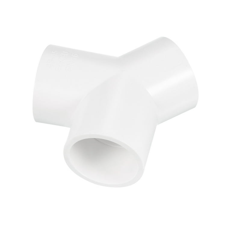 Uxcell 1.57 inch 3 Way Y Shape Joint Connectors Adapters for Garden Home PVC Water Pipe Fittings, White