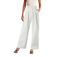 thumbnail image 1 of Gibobby Pantalones deportivos térmicos para mujer Pantalones deportivos con forro polar de algodón para mujer, pantalones deportivos informales con pierna recta(Blanco,XG), 1 of 4