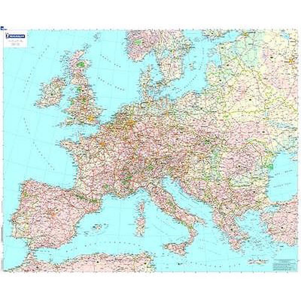 Europe Political Michelin Rolled And Tubed Wall Map Encapsulated