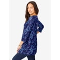 thumbnail image 2 of Jessica London Women's Plus Size Swing Tunic Oversized Long Blouse, 2 of 6