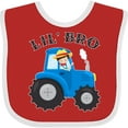 thumbnail image 3 of Inktastic Farmer Tractor Little Bro Boys Baby Bib, 3 of 4