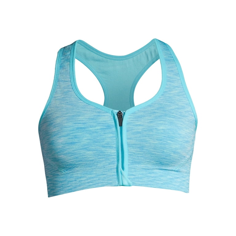 Avia Women's Seamless Zip Front Sports Bra 