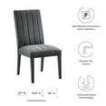 thumbnail image 4 of Side Dining Chair, Nailhead, Set of 2, Grey Gray, Velvet, Modern Contemporary, Kitchen Room Cafe Bistro Restaurant Hospitality, 4 of 9