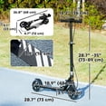 thumbnail image 2 of Adjustable Black Scooter for Kids 3-8 - Light-Up Wheels, Metal Frame, Foldable Design - Perfect for Outdoor Play & Easy Storage, 2 of 7