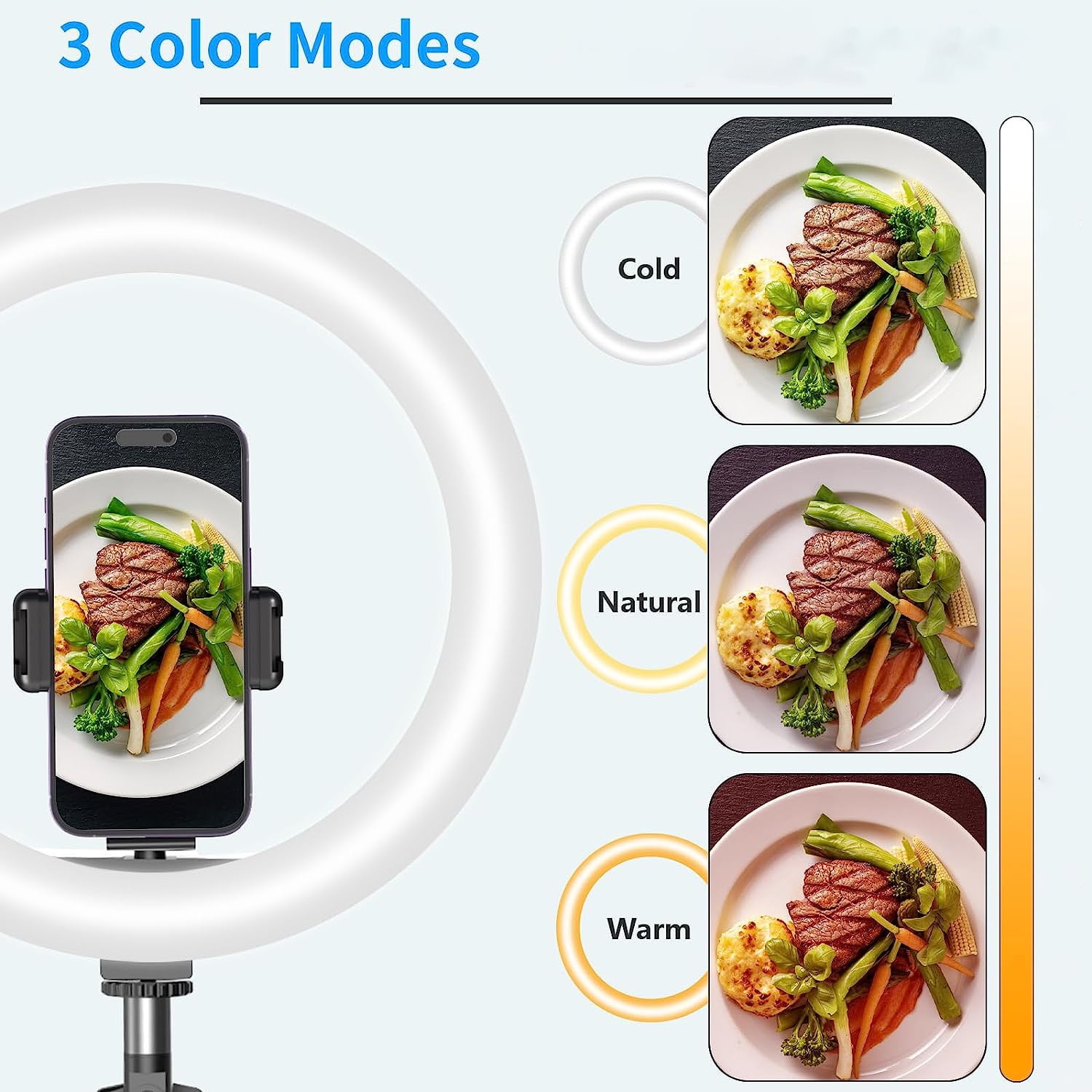 Ring Light and Phone Holder for Desk Phone Mount Arm Stand with Remote for Phone and Webcam Overhead Tripod for Viedo Recording Vlog YouTube TikTok Live Stream Cooking