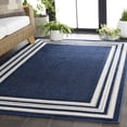 thumbnail image 4 of SAFAVIEH Cabana Henry Striped Indoor/Outdoor Area Rug, Blue/Ivory, 5'3" x 7'6", 4 of 18