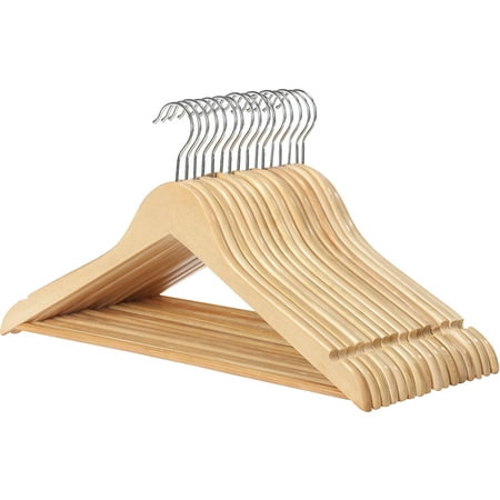 Whitmor Wood Suit Hangers, Set of 16