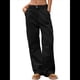 thumbnail image 2 of Pantalones Vaqueros Holgados para Mujer, Elásticos, Sueltos, de Cintura Alta y Pierna , Estilo Años 90, Y2K Negro S, 2 of 8