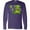 Purple, variant on Inktastic Happy Mardi Gras Cute Alligator with Beads Long Sleeve T-Shirt