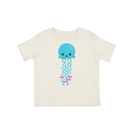 

Inktastic Cute Jellyfish Little Jellyfish Blue Jellyfish Gift Toddler Toddler Girl T-Shirt