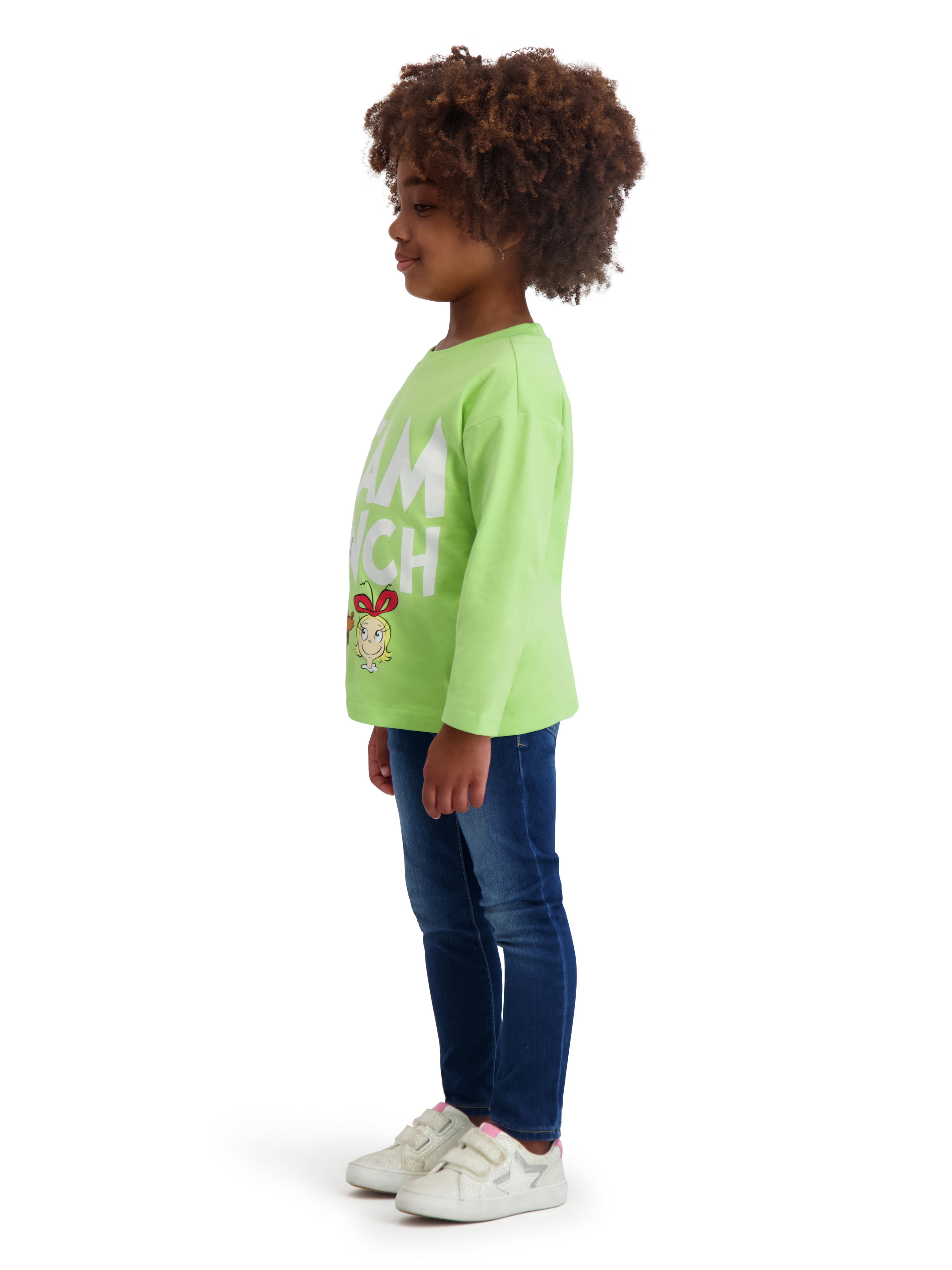 Dr. Seuss The Grinch Toddler TEAM GRINCH Long Sleeve Tee Shirt, Sizes 12M-5T