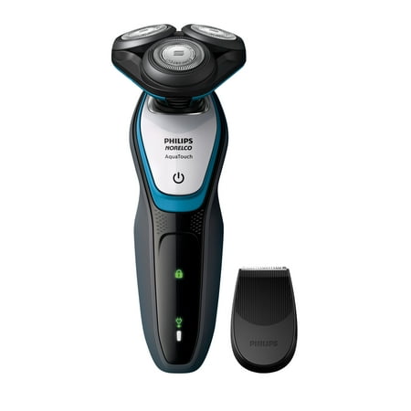 Philips Norelco Aquatouch, Rechargeable Wet & Dry Shaver with Click-On Precision Trimmer, S5090/87