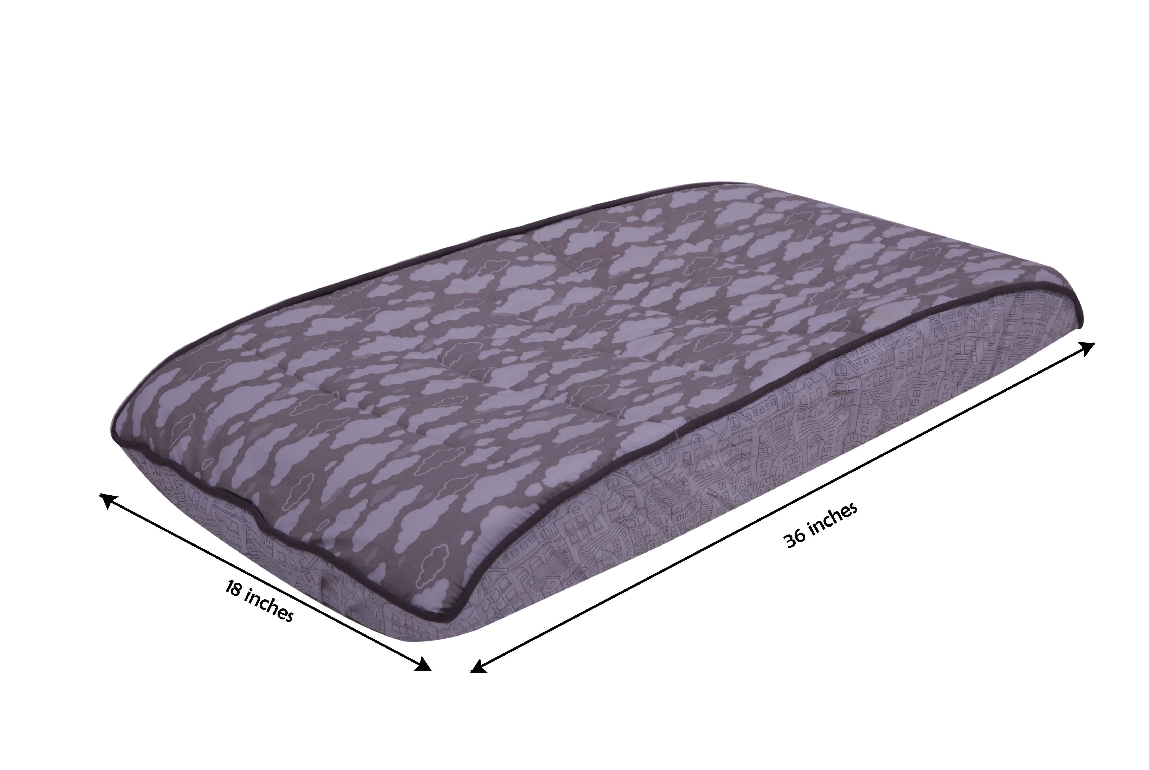 Bacati - Clouds in the City White/Grey Clouds Quilted Changing Pad Cover