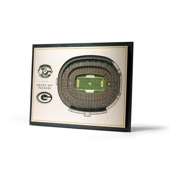 Green Bay Packers 17'' x 13'' 5-Layer StadiumViews 3D Wall Art