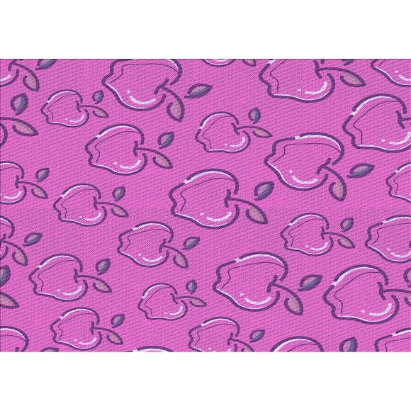 Ahgly Company Indoor Rectangle Patterned Bright Neon Pink Purple Area Rugs, 2' x 3'