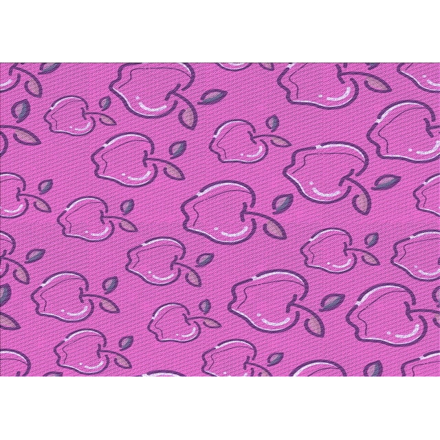 Ahgly Company Indoor Rectangle Patterned Bright Neon Pink Purple Area Rugs, 2' x 5'