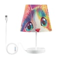 thumbnail image 2 of Rainbow Cat Clouds Desk Lamp 3 Color Modes LED Table Lamp Nightstand Reading Light for Bedroom Living Room, 2 of 8