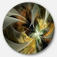 thumbnail image 2 of Designart - Symmetrical Gold Fractal Flower' Floral Metal Circle Wall Art, 2 of 4