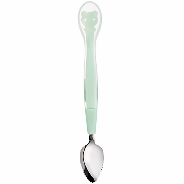 EeaseMX 1 cuchara de doble punta para niños, herramientas de alimentación para bebés, cuchara de silicona para alimentación de bebés.