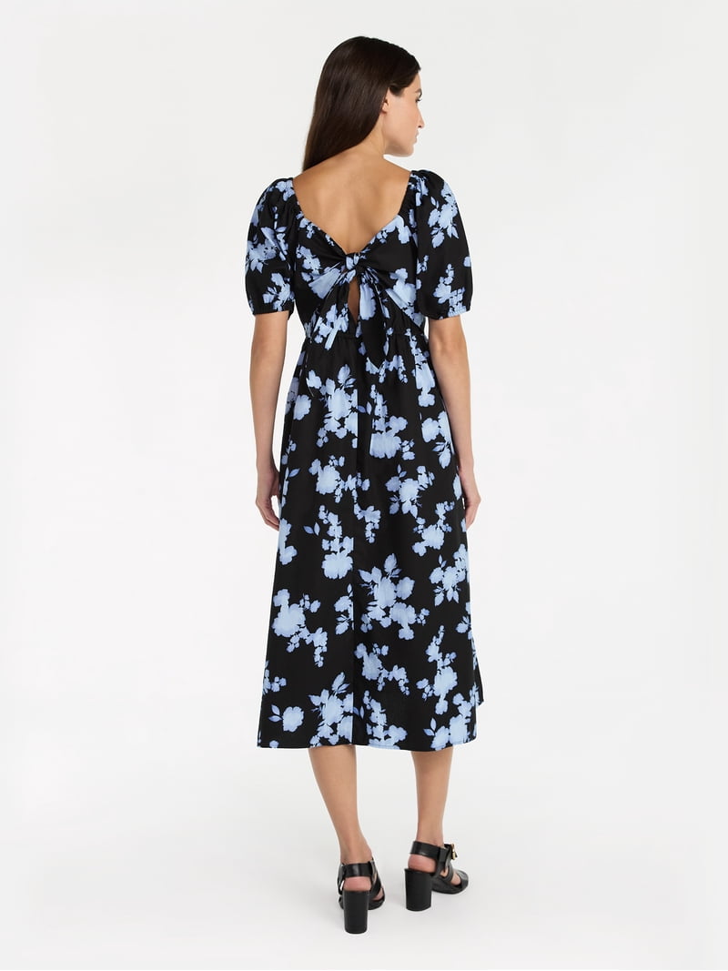 black and beige midi dress Petal and Pup Women's Henry Striped Midi Dress
