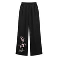 thumbnail image 7 of MYAOYINo Boundaries Linen Pants for Women Plum Blossom Embroidery Wide Leg Elastic Waist Casual, 7 of 7