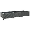 thumbnail image 4 of vidaXL Planter Raised Flower Bed with Rattan Look Plant Box Polypropylene, 4 of 135