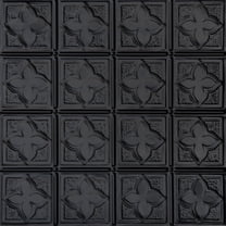 203 - Clover Tin Plated Nail-Up Ceiling Tile in Black (24 Sq.ft/ Pack) - 6 Pieces