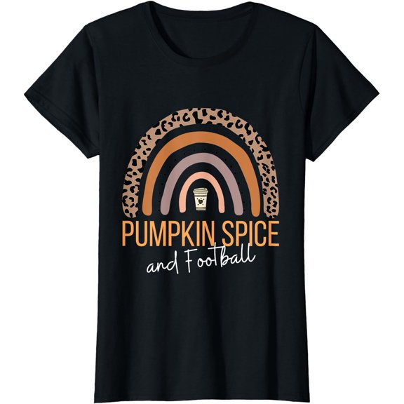 Pumpkin Spice and Football Boho Fall Tee For Women T-Shirt