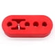 thumbnail image 1 of 2 uds suspensión de escape de goma (rojo) soporte de buje aislante ajustable Universal de 4 orificios, 1 of 4