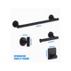 thumbnail image 5 of Juego De Accesorios De Baño Juegos De Toalleros, 5pzs Negro, 5 of 5