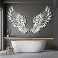thumbnail image 6 of Metal Angel Wings Wall Art, Large Angel Wings Wall Decor, Guardian Angel, Angel Wall Sculpture, Angel Wings Wall Hanging, Anniversary Gifts (Gold, 59" x 35" / 151 x 90), 6 of 6