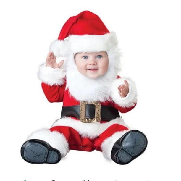 Disfraz de Navidad para niños pequeños, disfraces de Papá Noel, fiesta de ciervos elfo de Año Nuevo, ropa de actuación para niños y niñas con sombrero de 90-160CM