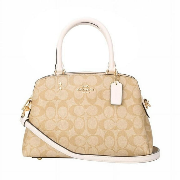 Coach 91494 Signature Mini Lillie Carryall Handbag Crossbody khaki chalk