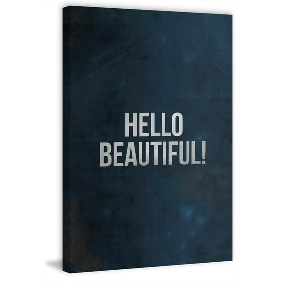 Hello Beautiful! Painting Print on Wrapped Canvas
